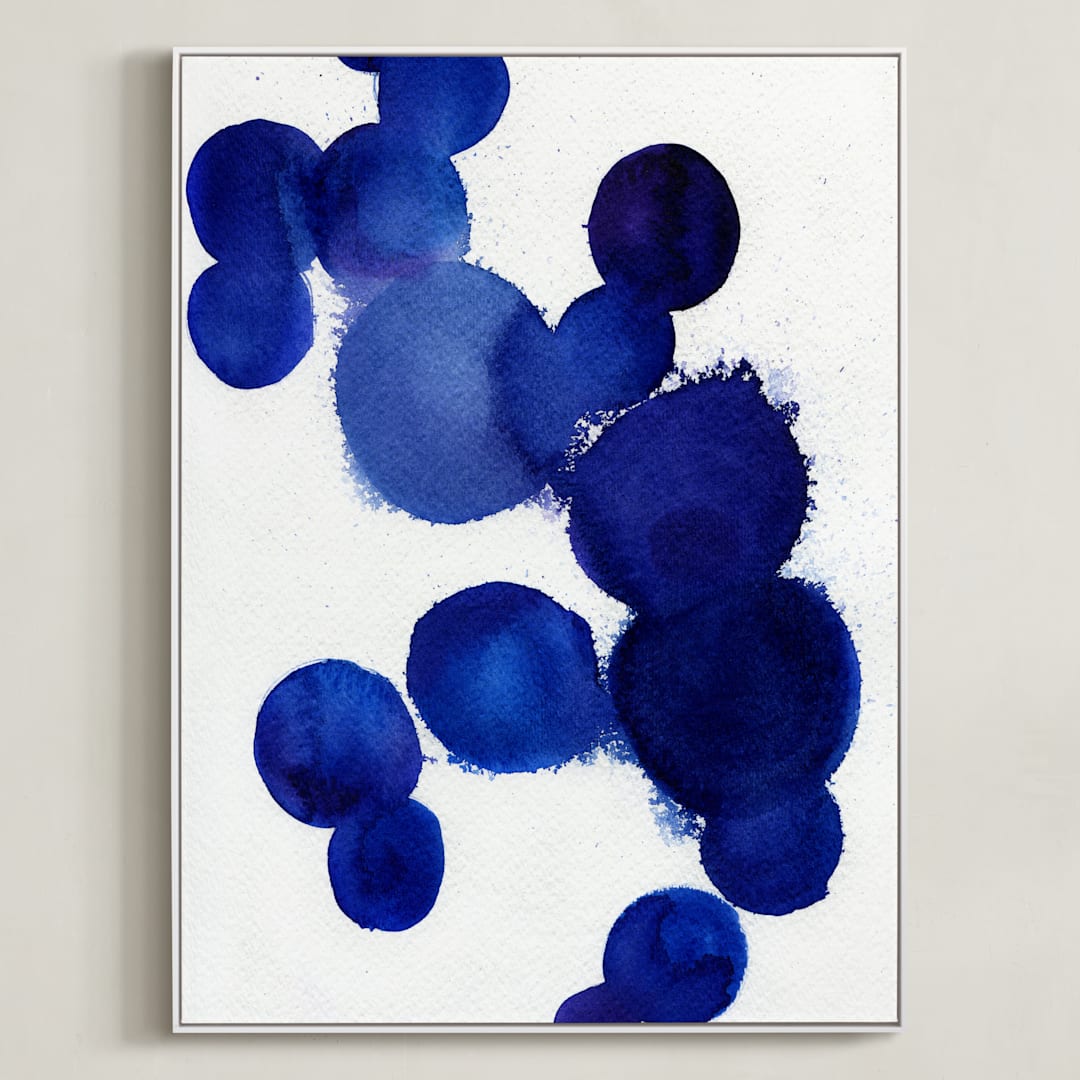 "Lula" - Art Print in Royal Blue by Parima Studio - Framed Canvas