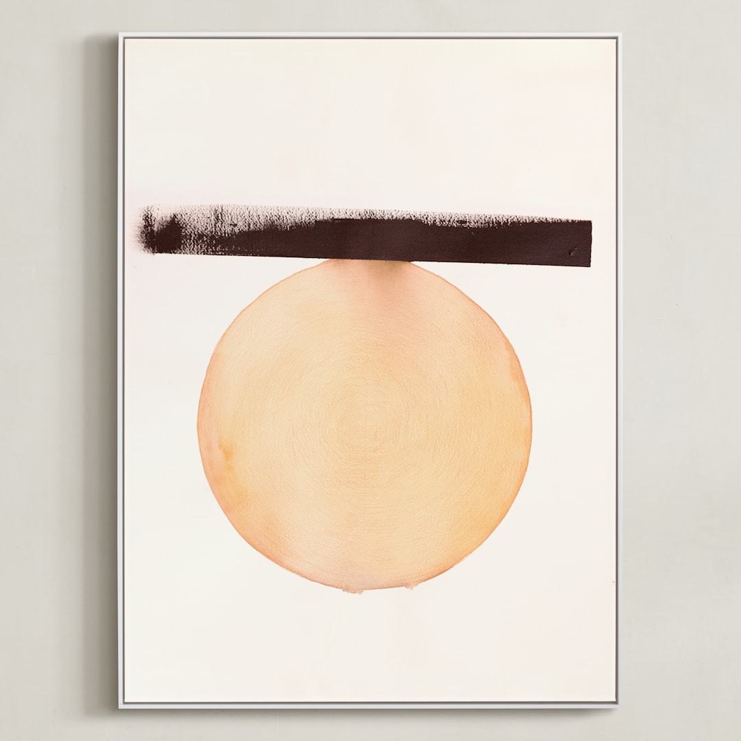 "Stoic 011" - Art Print in Sunset Umber by jinseikou - Framed Canvas
