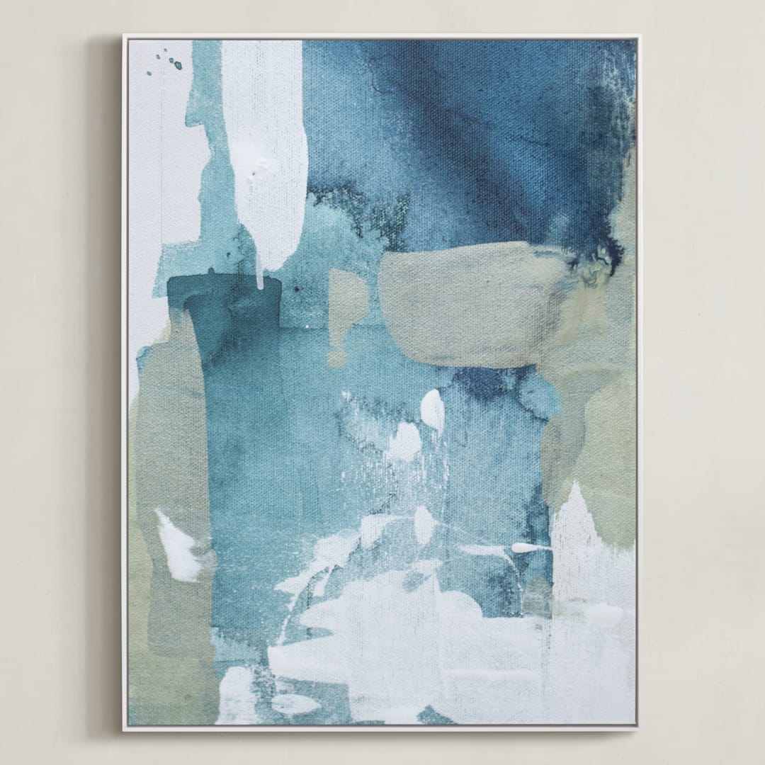 "Sea Glass No. 1" - Art Print in Sea by Julia Contacessi - Framed Canvas