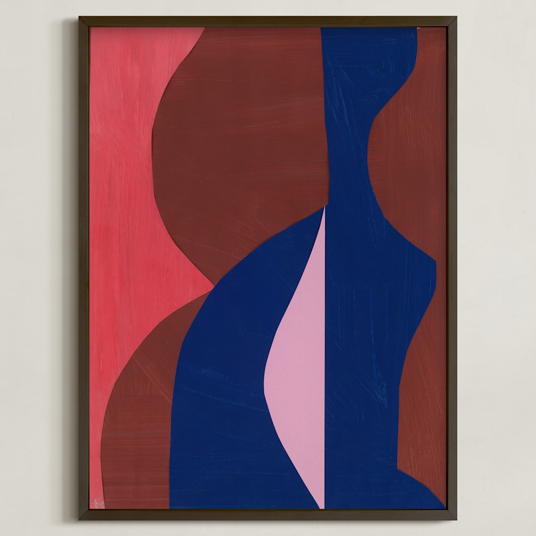 "Dreaming in Blue II" - Art Print in Byzantine Blue by cyrille gulassa - Framed