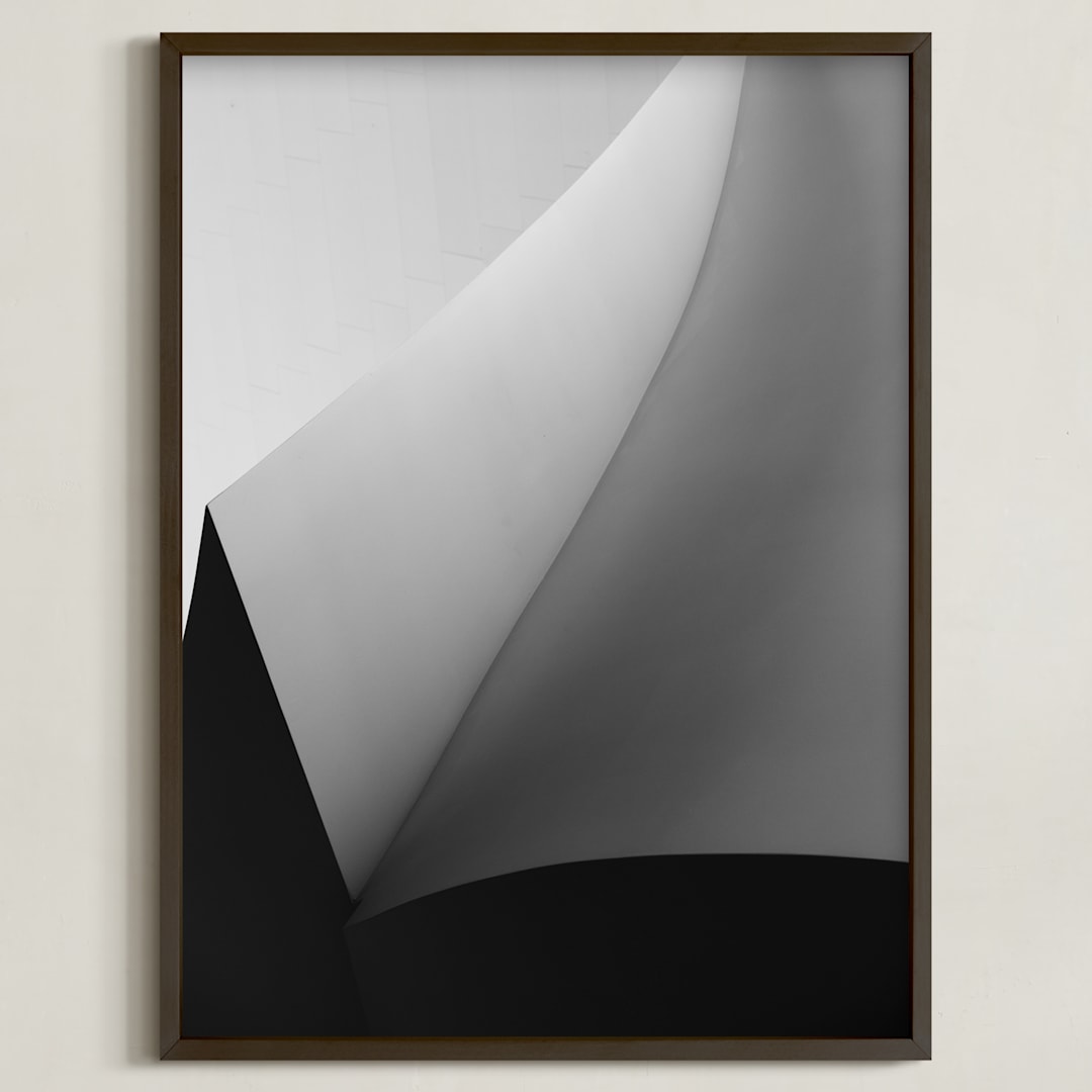 "Swept Away II" - Art Print in Black & white by Angie McMonigal - Framed