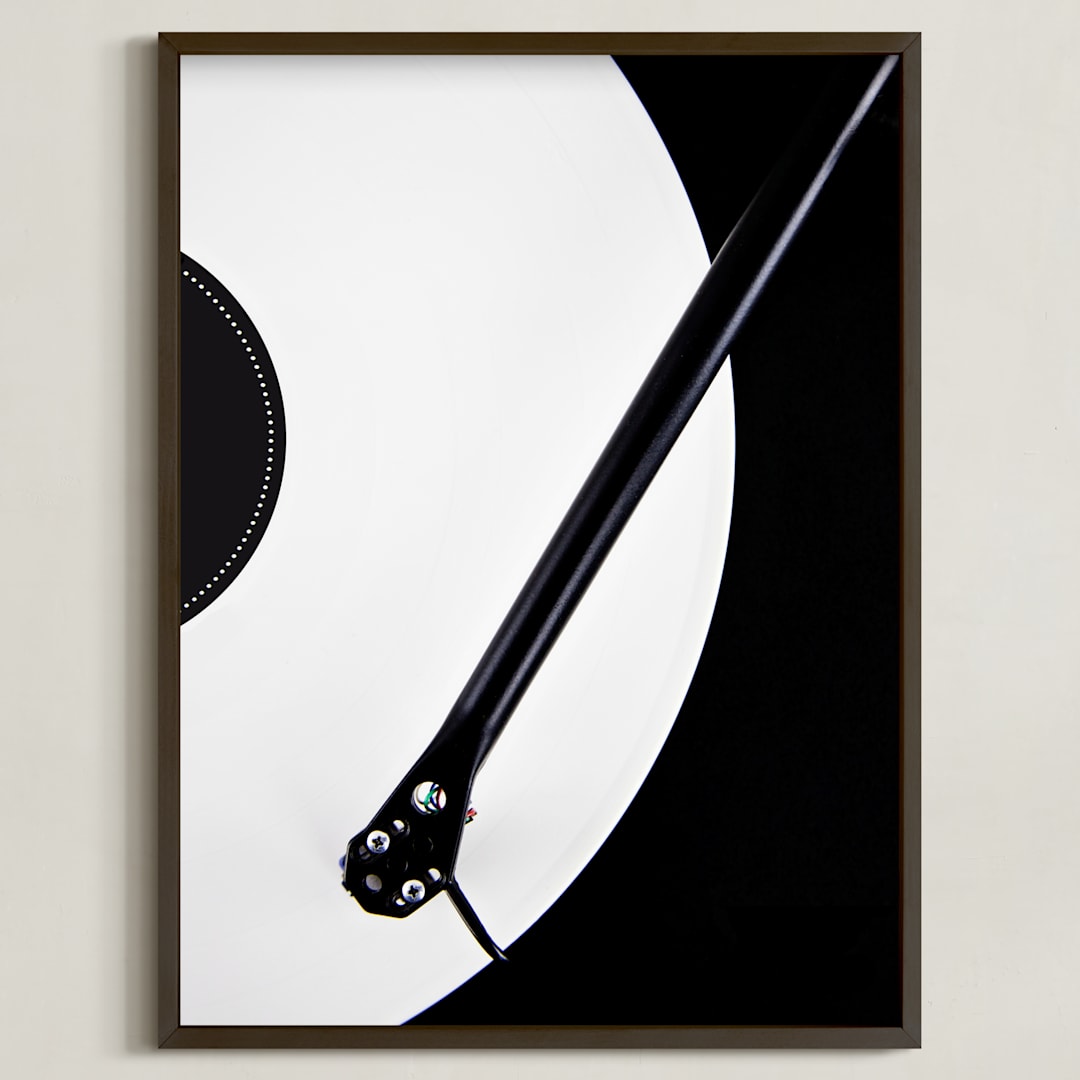 "Silent Disco" - Art Print in High Contrast White and Black Color image by Anika - Framed