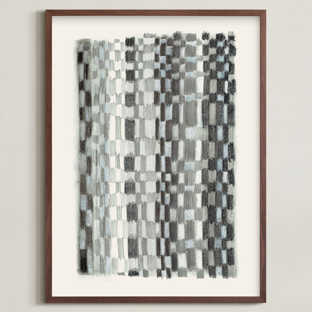 "Tapete" - Art Print in Warm grey by Catilustre - Framed