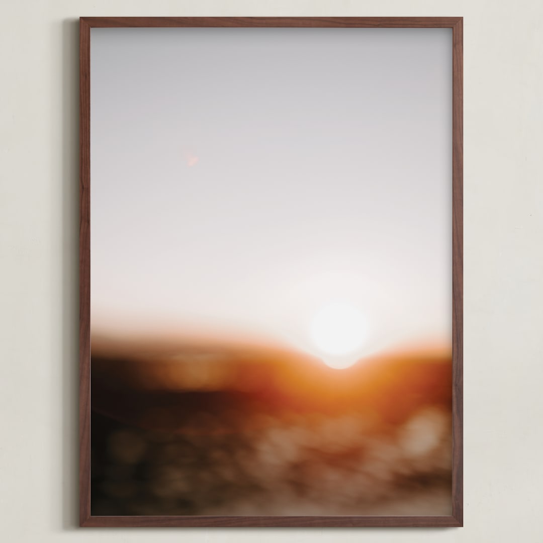 "Warm Summer Light" - Art Print in Burnt Orange by Tanya Val - Framed