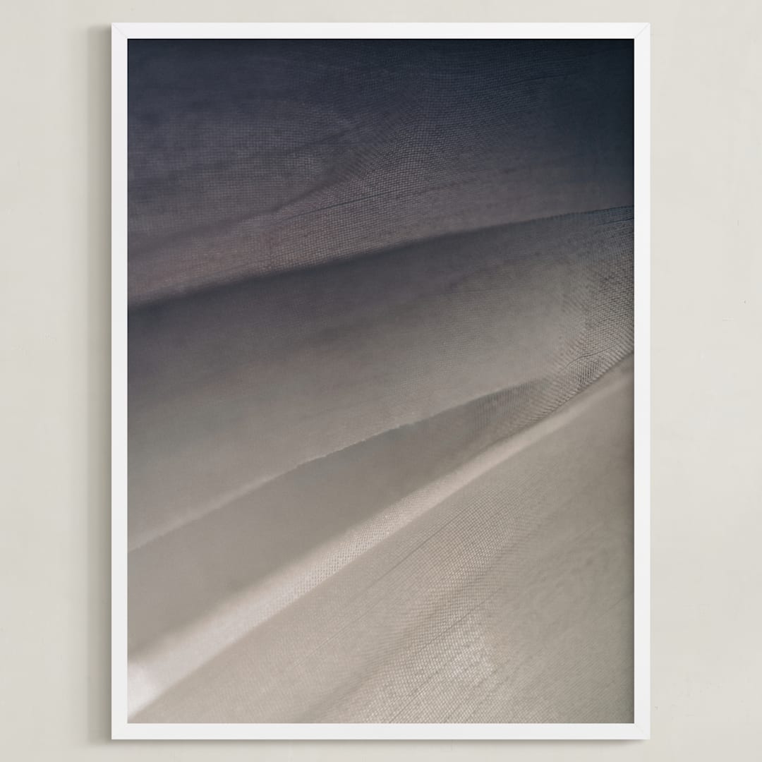 "Deep Shadow II" - Art Print in Grey Violet by David Michuki - Framed