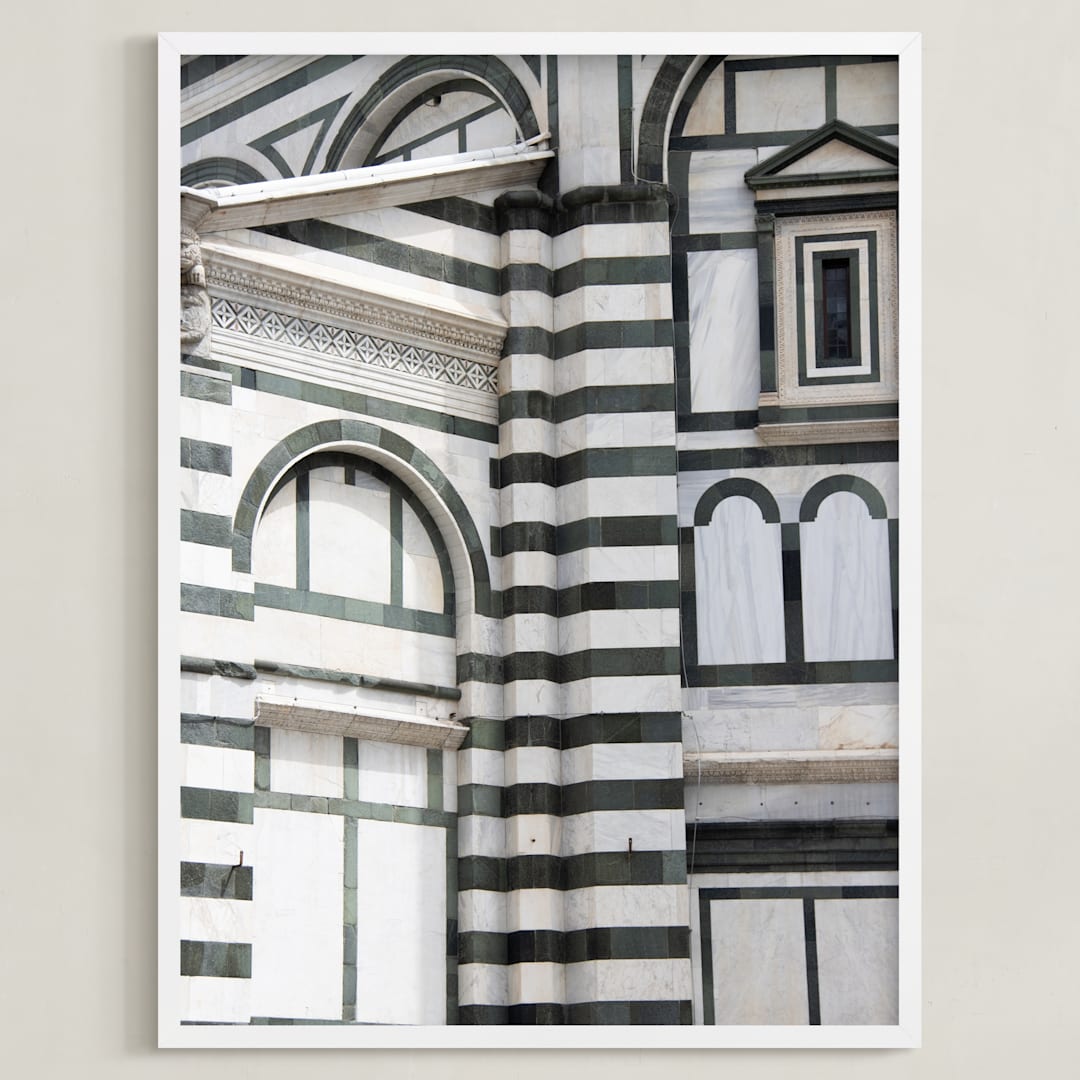 "Stripe" - Art Print in Stone by Jenna Holcomb - Framed