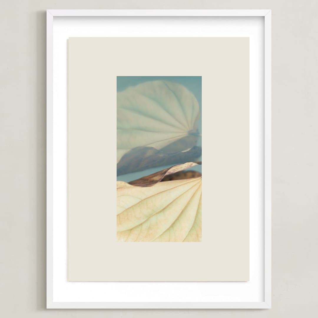"It's a Beautiful Life II" - Art Print in Blue Sage by Shawna Urban - Framed