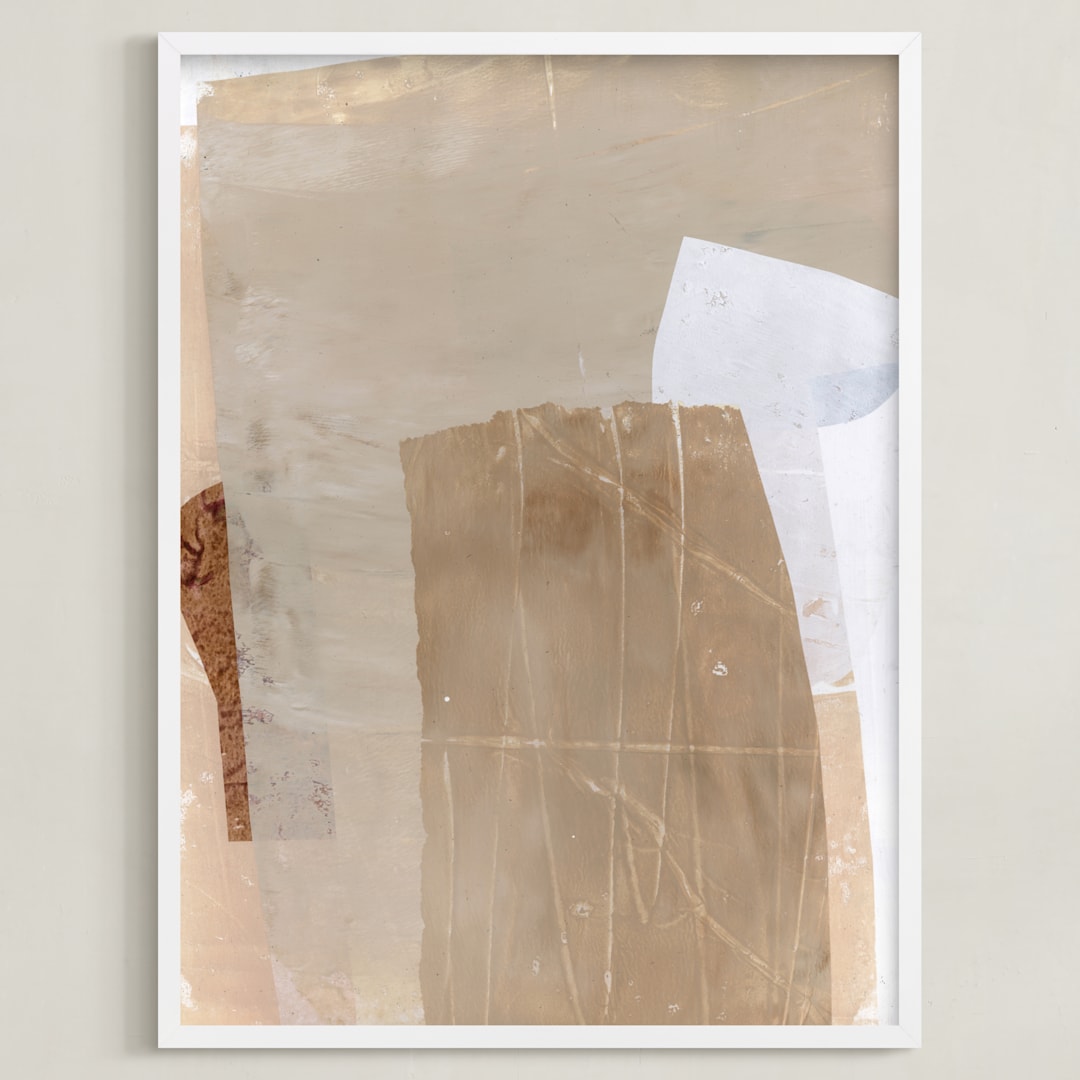 "Paper Plane IV" - Art Print in Rose by Jennifer Daily - Framed
