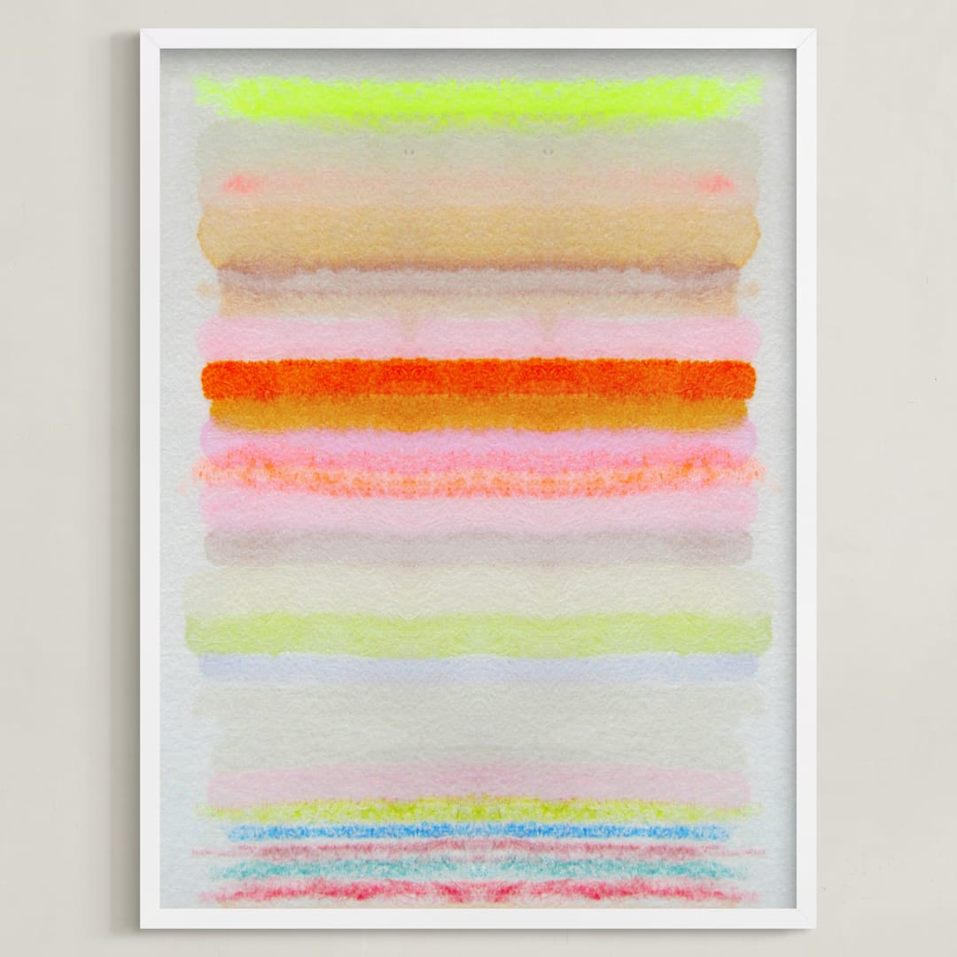 "Inner Light" - Art Print in Vibrant Pastel by HAPI ART - Framed