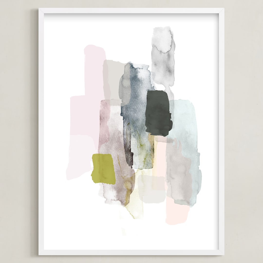 "Weathered" - Art Print in Slate by Melanie Severin - Framed