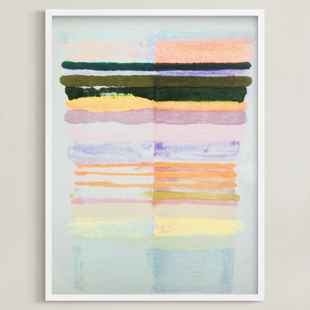 "Inner Nature" - Art Print in Hot Tangerine by HAPI ART - Framed