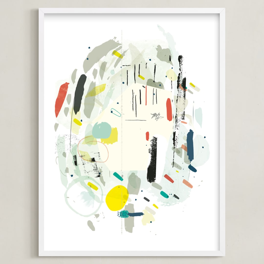 "Minx" - Art Print in Navy by Lori Wemple - Framed