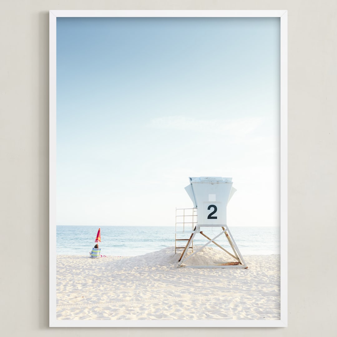 "Tower 2" - Art Print in tower blue by Kamala Nahas - Framed