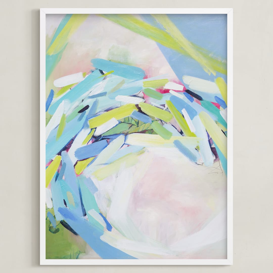"Welcome to the Jungle" - Art Print in Jungle Greens by Makewells - Framed
