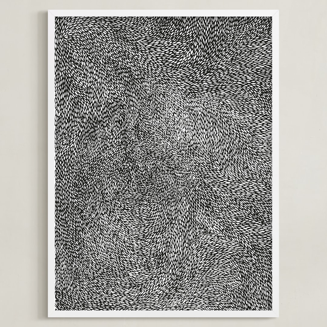 "10,000 Grains" - Art Print in Charcoal by Bryn Wears-Fitipaldi - Framed