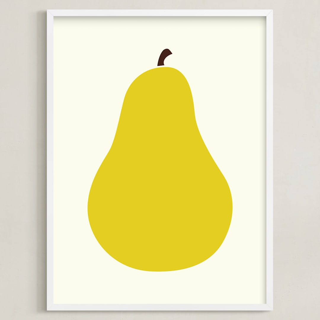 "Heirloom Pear" - Art Print in Danjou by Alexandra Stafford - Framed