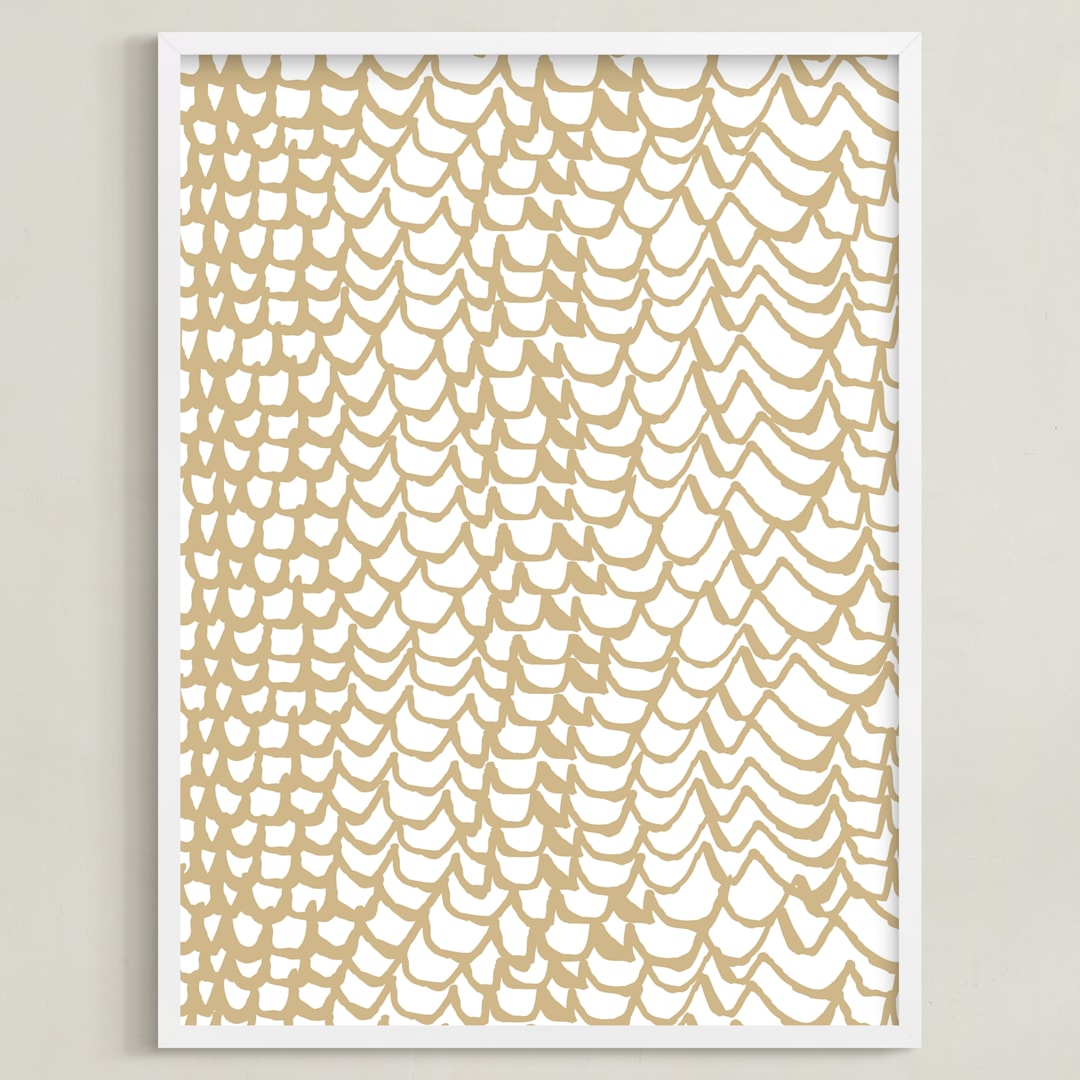 "The Rapids" - Art Print in Gold by rose lindo - Framed