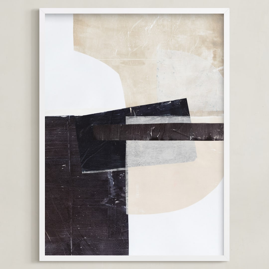 "Last Tuesday" - Art Print in Sand by Jennifer Daily - Framed