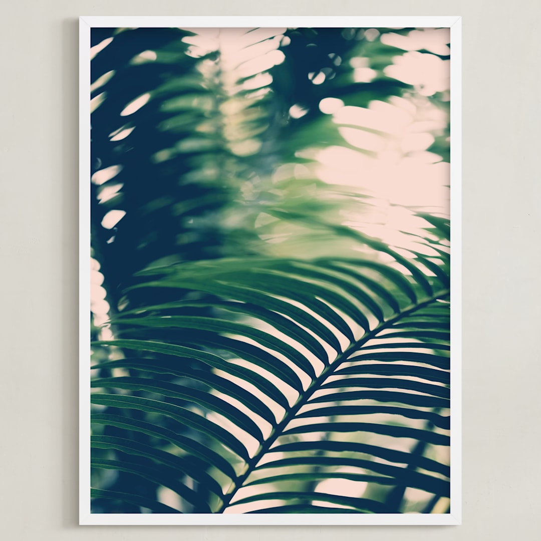 "Labyrinths" - Art Print in forest green by ALICIA BOCK - Framed