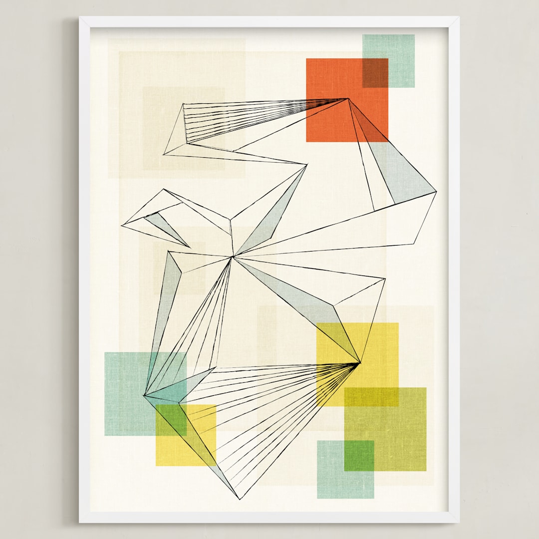 "We are all connected" - Art Print in Muted Multi by Jennifer Morehead - Framed