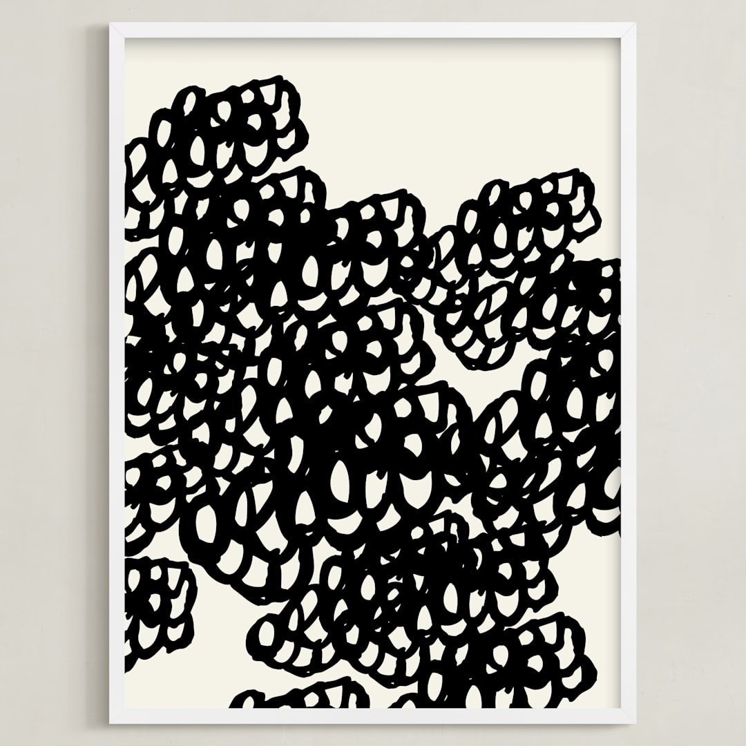 "Black Sheep" - Art Print in Noir by rose lindo - Framed