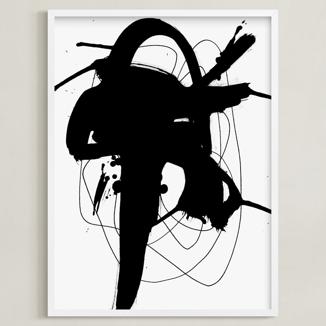 "synapse" - Art Print in Black and White by Ilana Greenberg - Framed