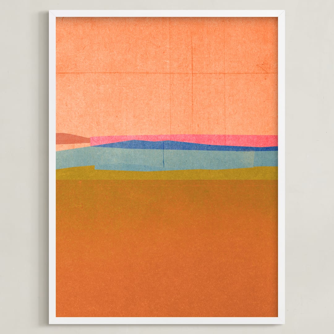 "Horizons I" - Art Print in Sunset by Sumak Studio - Framed