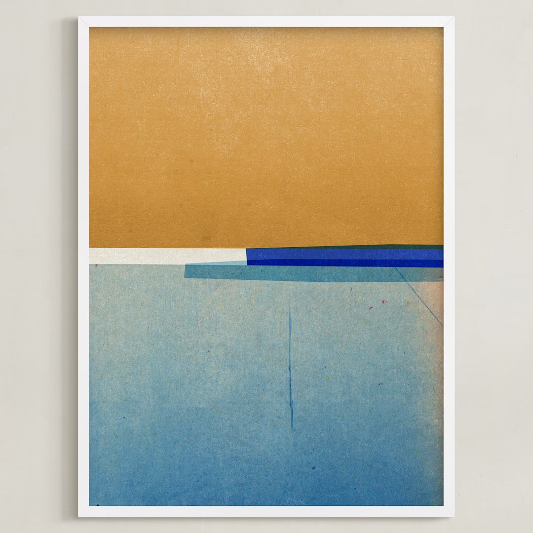 "Horizons II" - Art Print in Marigold by Sumak Studio - Framed