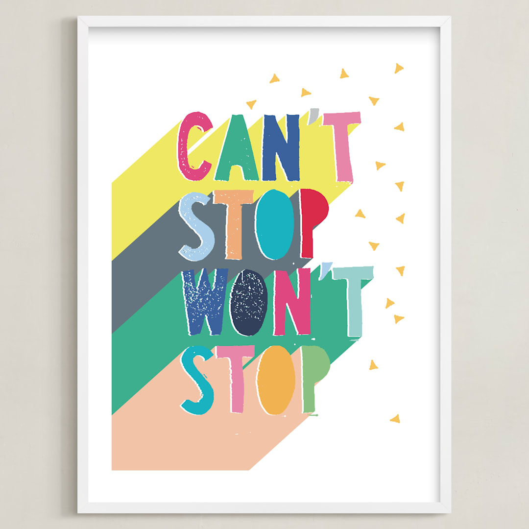 "Can't Stop" - Art Print in Candy by Katy Clemmans - Framed