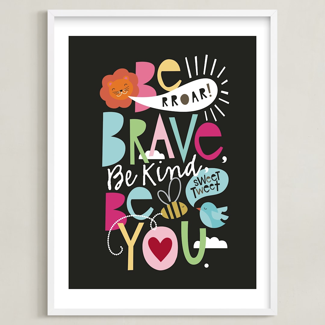 "Rules to live by" - Art Print in Dark Brights by Alethea and Ruth - Framed