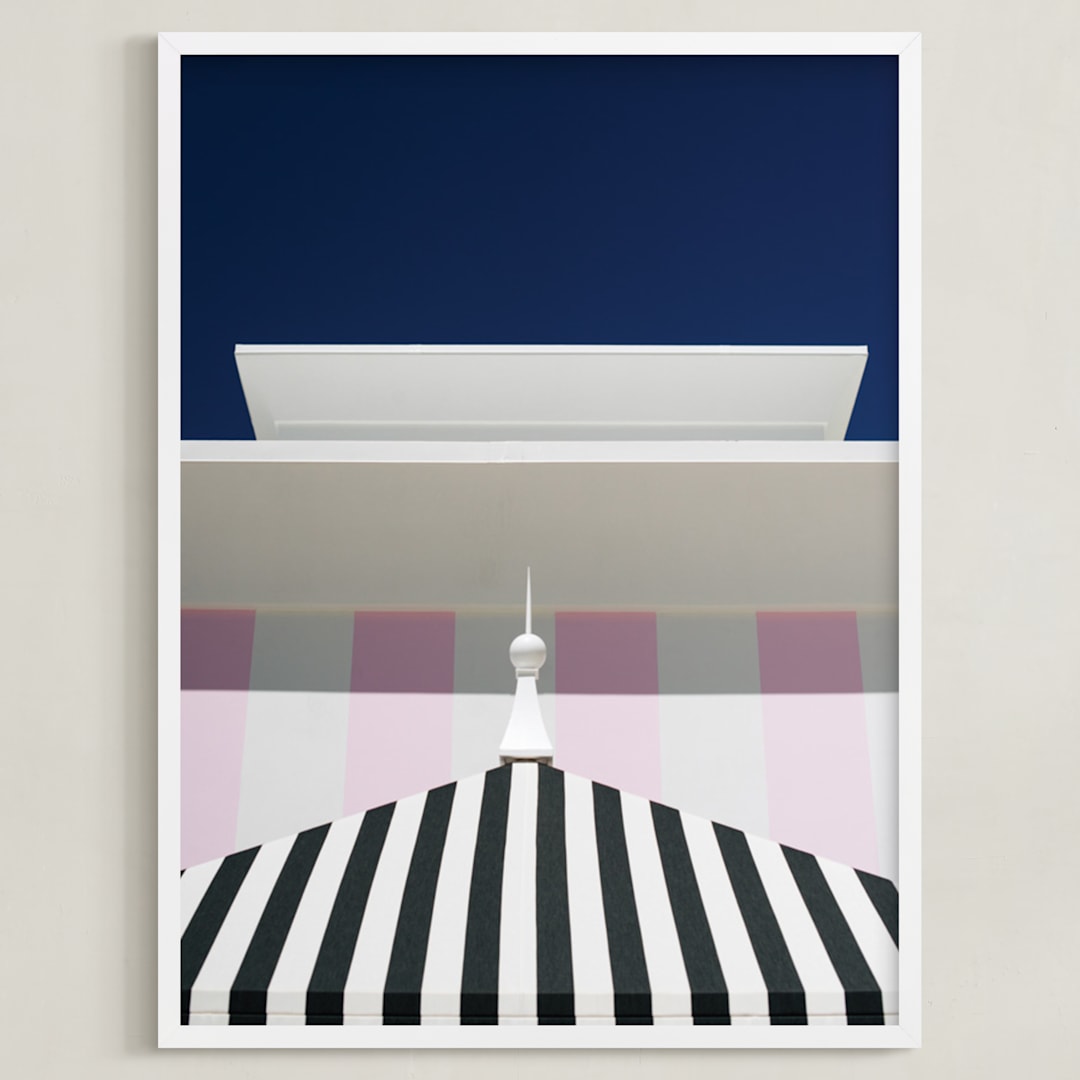 "Blocks I" - Art Print in Baby Pink by Jennifer Little - Framed