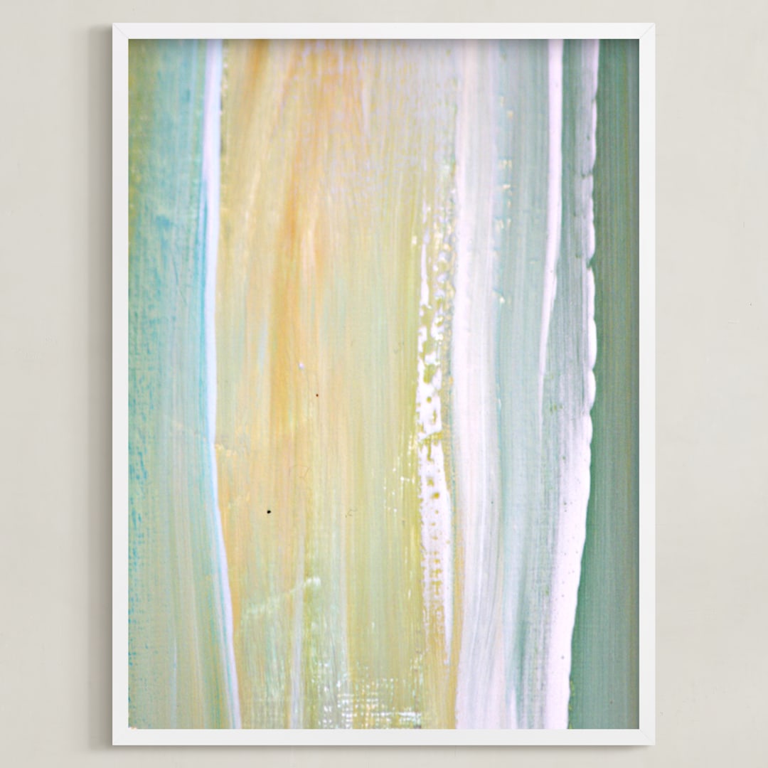 "Golden Sage" - Art Print in Tuscan Beige by Artsy Canvas Girl Designs - Framed