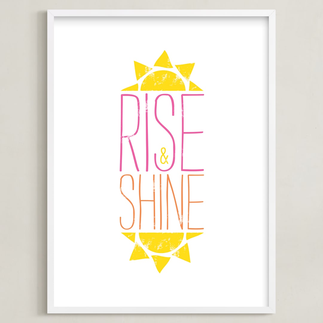 "Good Morning Sunshine" - Art Print in Sunshine by Christina Novak - Framed