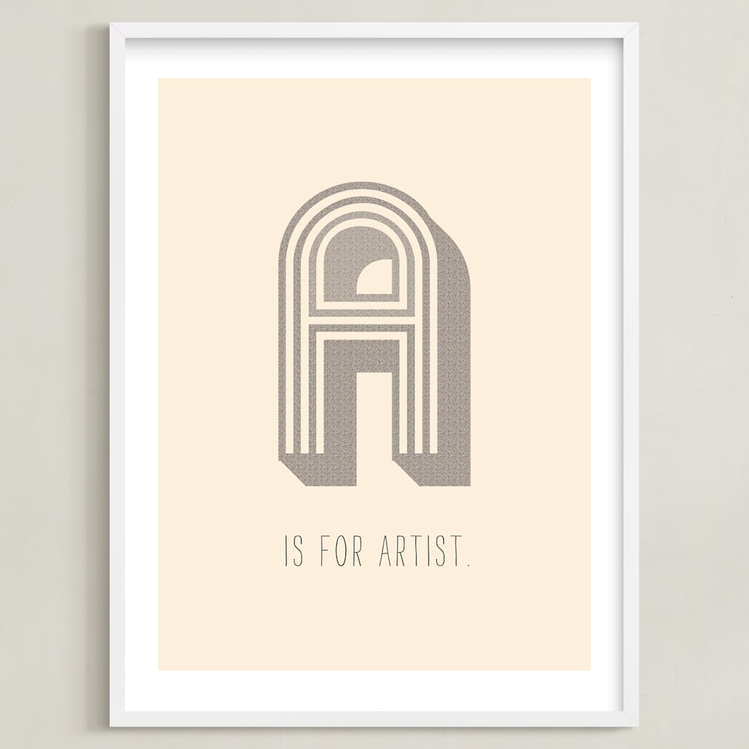 "Artisan" - Art Print in Almond by Marabou Design - Framed