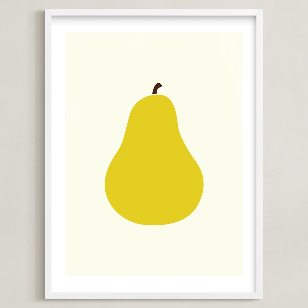 "Heirloom Pear" - Art Print in Danjou by Alexandra Stafford - Framed