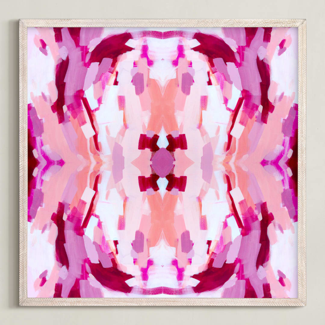 "Guava Dance" - Art Print in Guava by Katie Craig - Framed