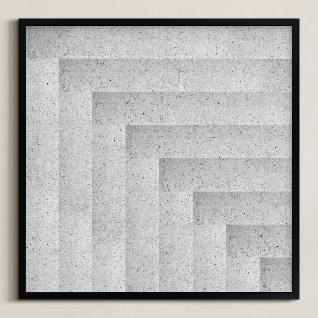 "Cementine" - Art Print in Stone by elena diaz - Framed