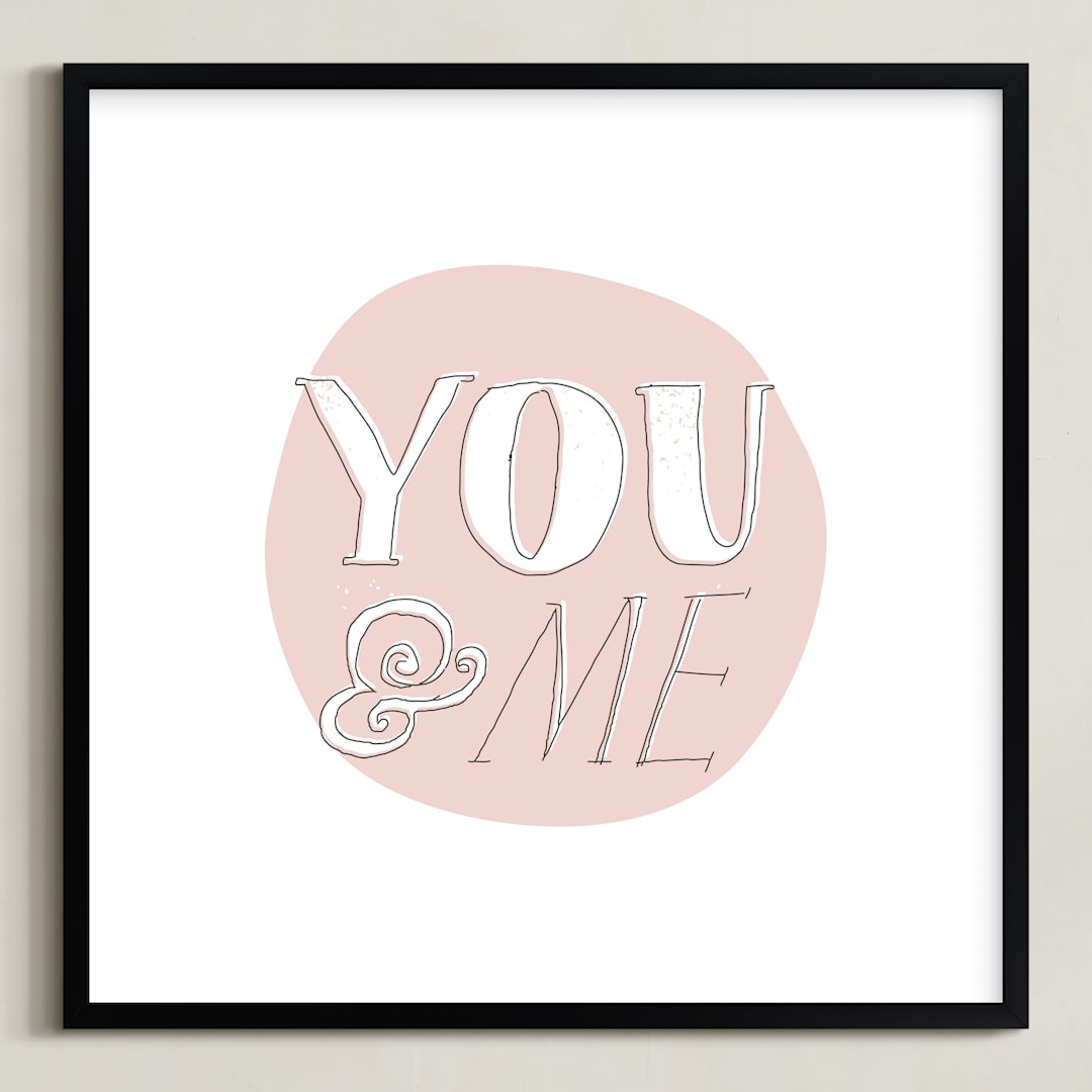 "you and me" - Art Print in Petal by Paper Rose - Framed