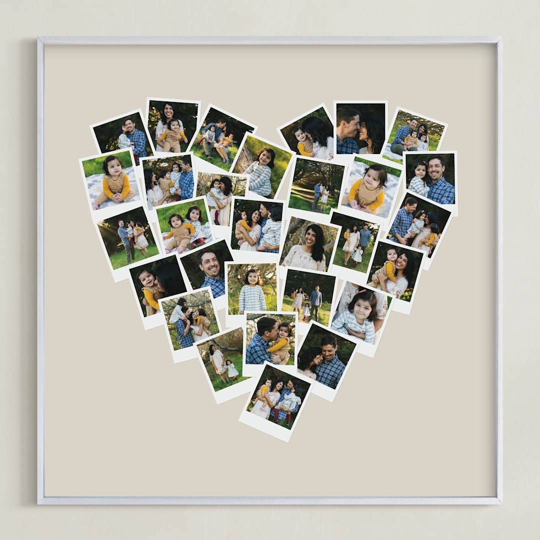 "Heart Snapshot Mix® Hues Photo Art" - Framed Photo in Warm Grey by Minted - Framed