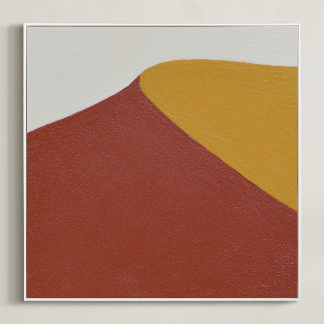 "Sam Sand Dunes III" - Art Print in Desert Tones by Alina Knechtle - Framed Canvas