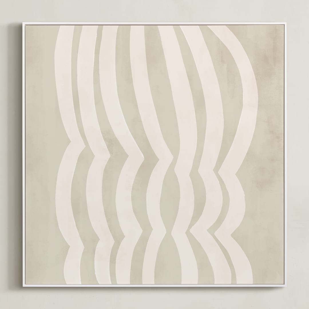 "Ancient" - Art Print in Shell by Pati Cascino - Framed Canvas