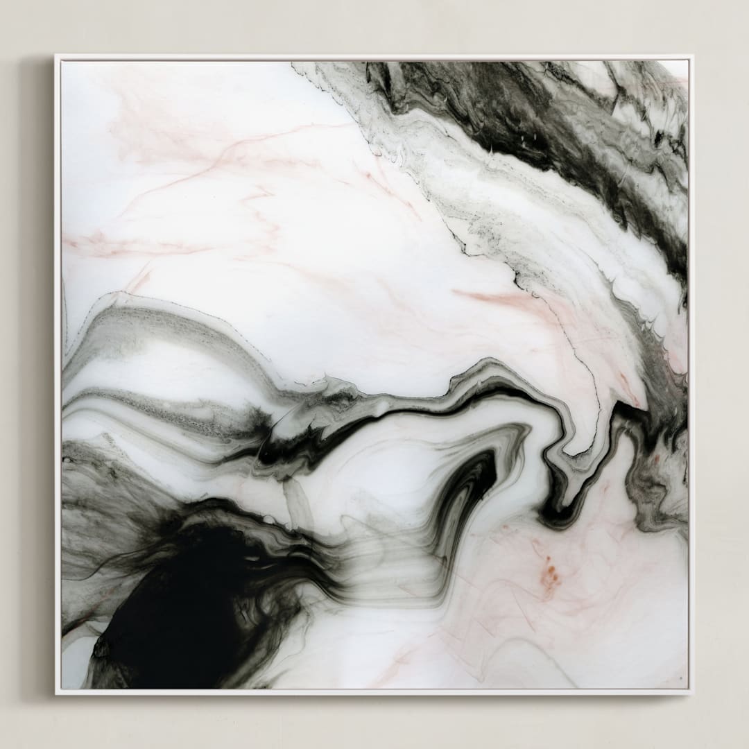 "Ethereal Marble" - Art Print in Dusted by Melanie Severin - Framed Canvas