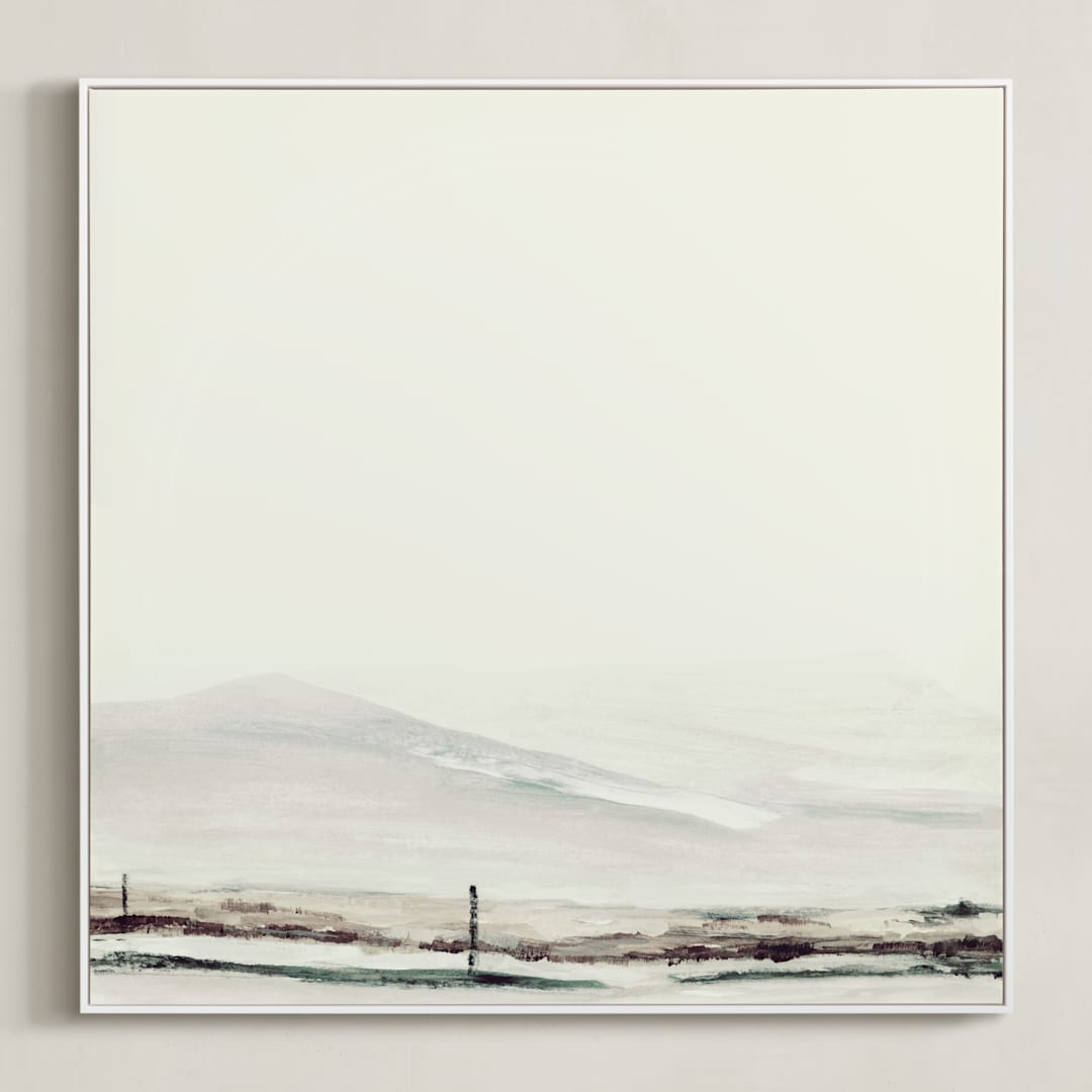 "Fitz" - Art Print in Creamy white by Mande Calhoun - Framed Canvas