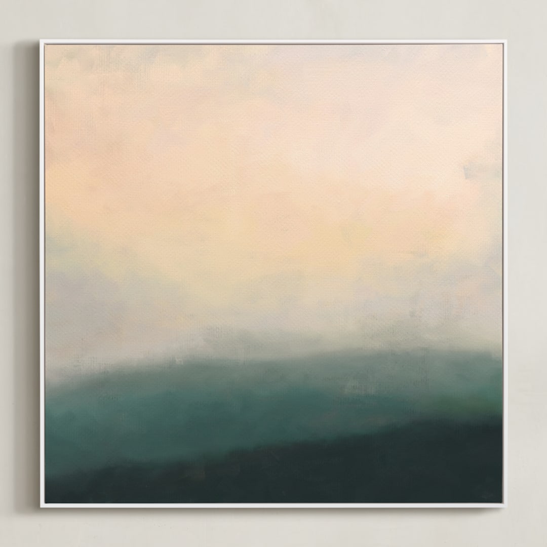 "Mystical 2" - Art Print in White by Amy Hall - Framed Canvas