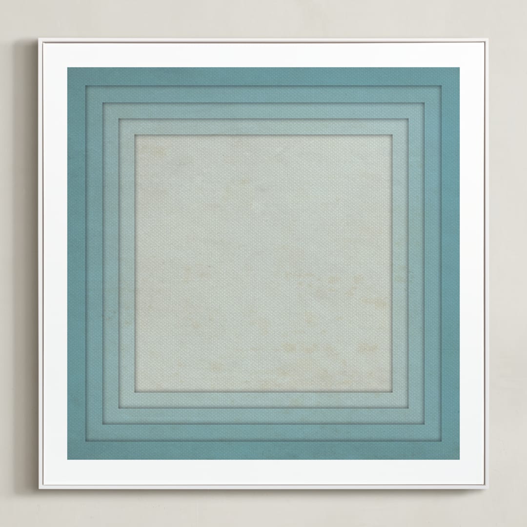 "depth" - Art Print in White by Jennifer Morehead - Framed Canvas