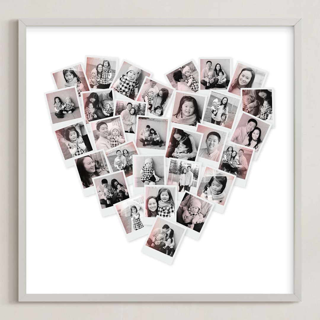 "Filter Heart Snapshot Mix® Photo Art" - Framed Photo in Blush by Minted - Framed