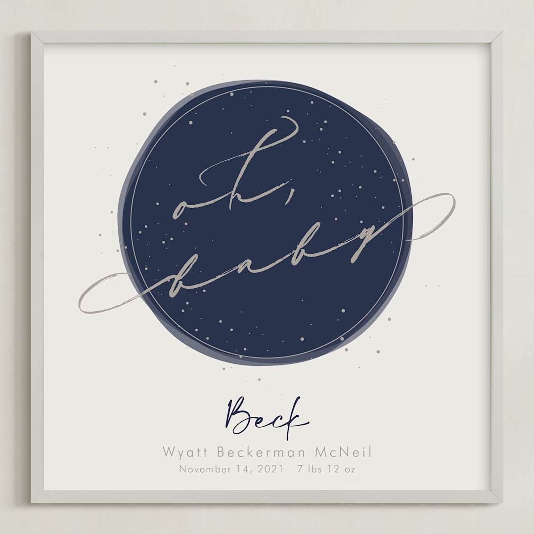 "Stardust Planet" - Personalized Art Print in Stardust by Kennedi Shaw - Framed