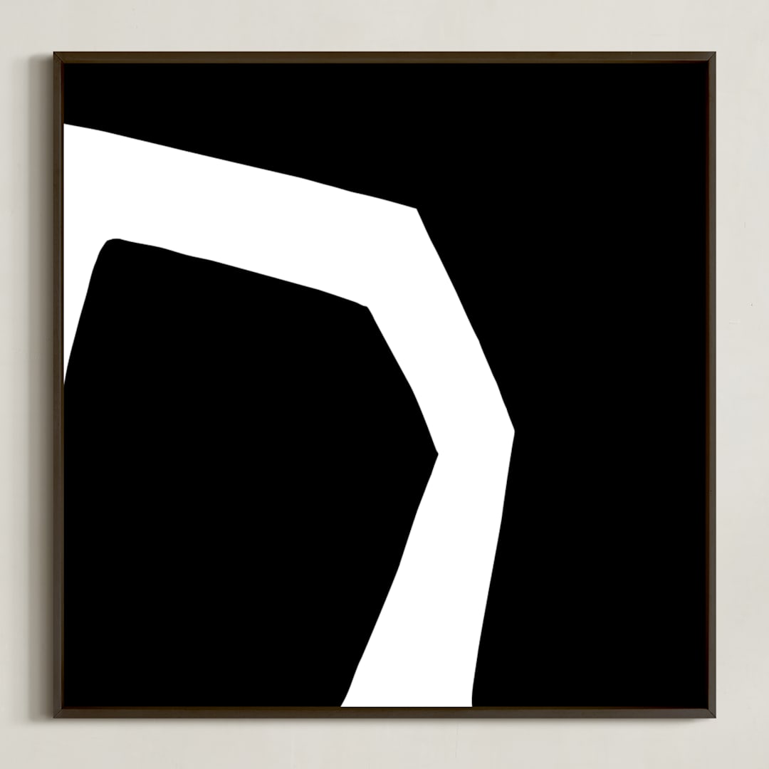 "Magnetic Field 1S" - Art Print in Black and White by Jaime Derringer - Framed