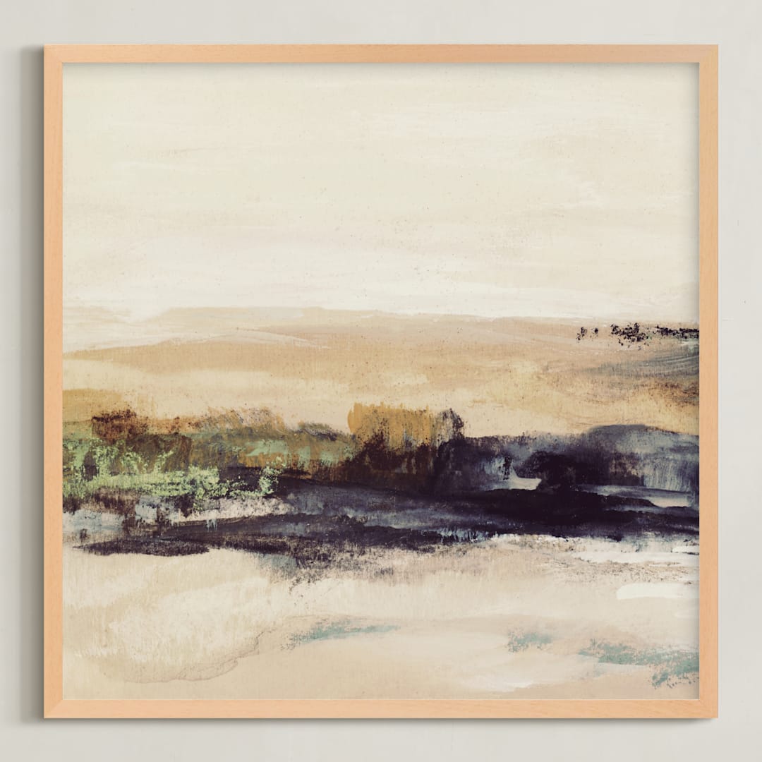 "George I" - Art Print in Tan by Mande Calhoun - Framed