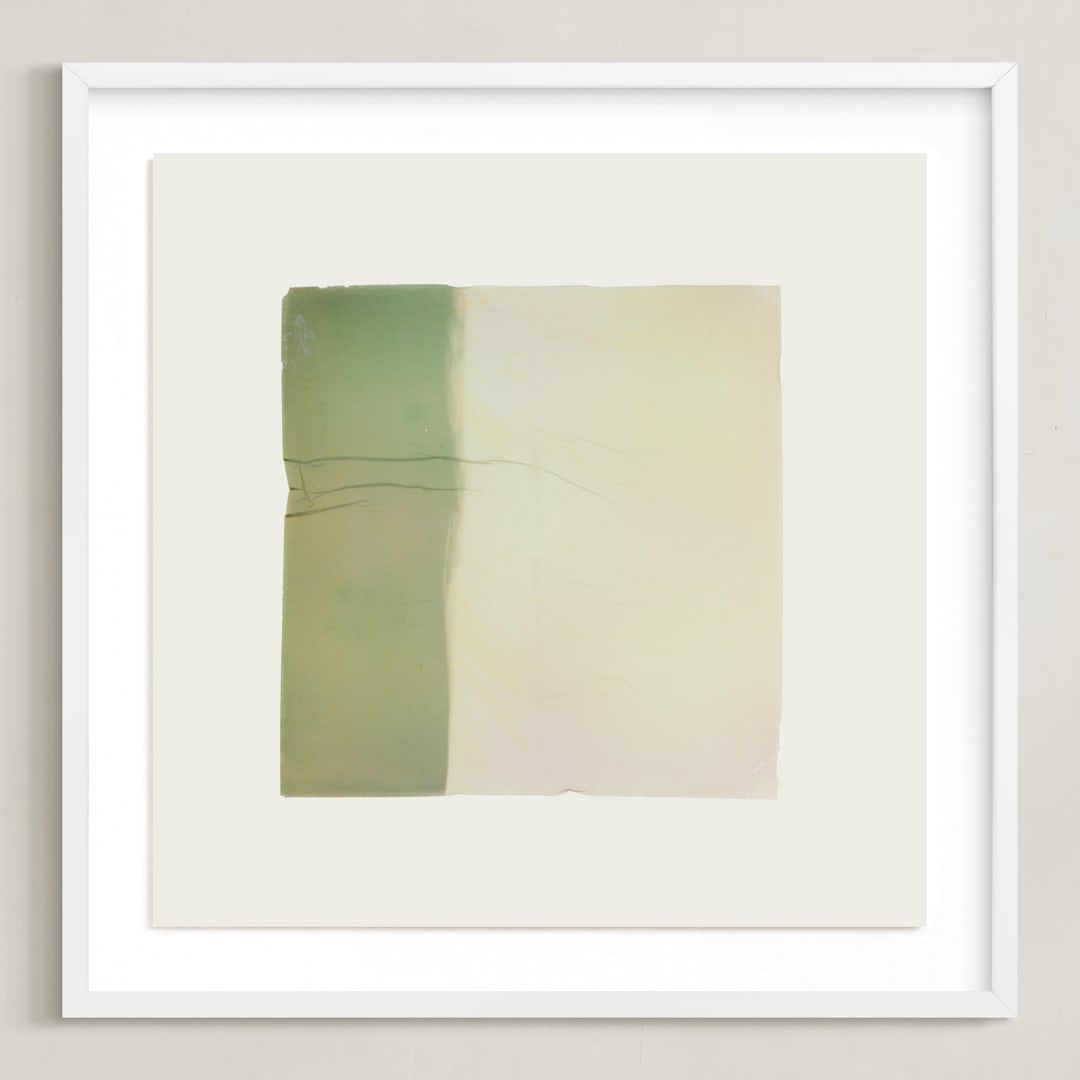 "Quatrain 1" - Art Print in Avocado by Kamala Nahas - Framed